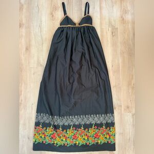 Jean Varon Black VINTAGE 70's Dress Made in ENGLAND size 6
